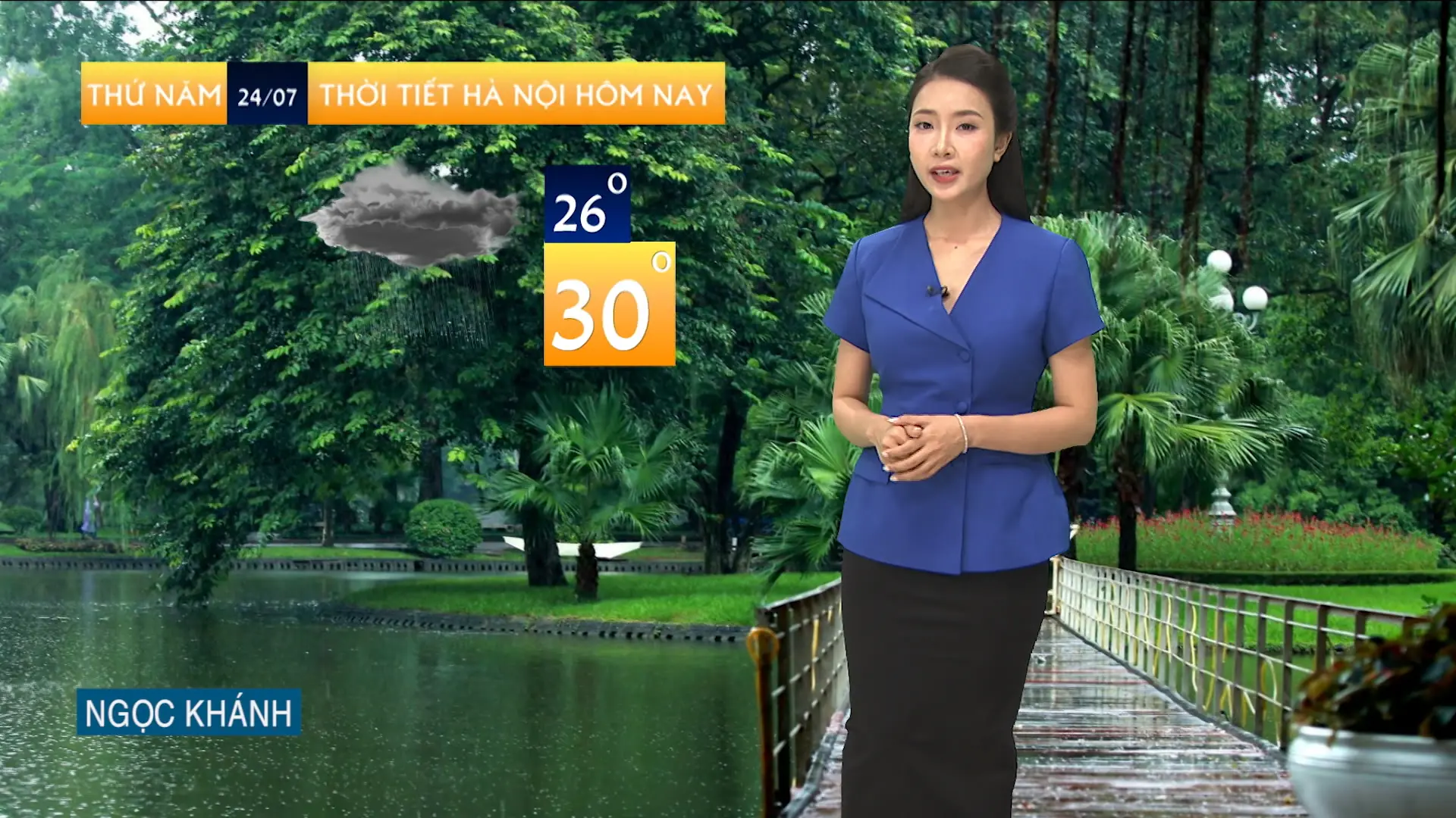Dự báo thời tiết trưa | 24/07/2025